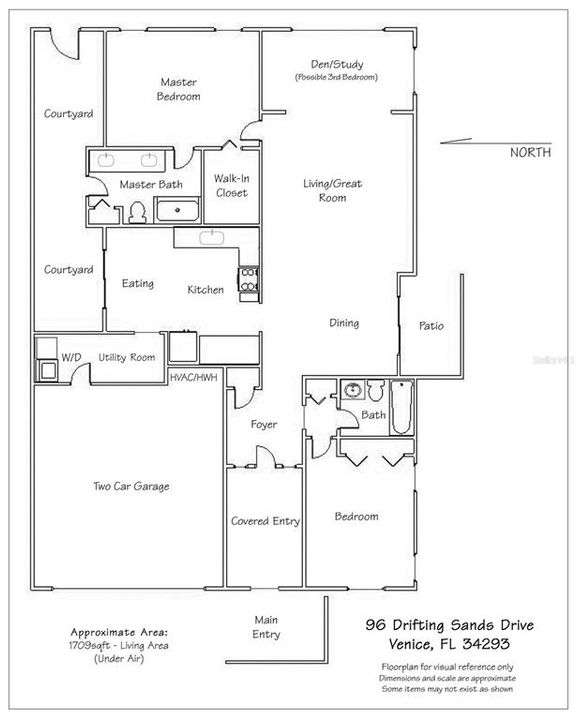 合同活跃: $284,900 (2 贝兹, 2 浴室, 1709 平方英尺)