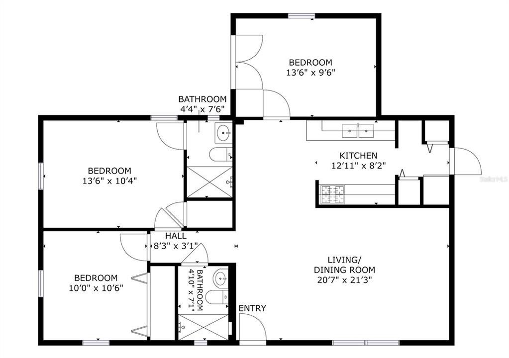 Activo con contrato: $250,000 (3 camas, 2 baños, 1070 Pies cuadrados)