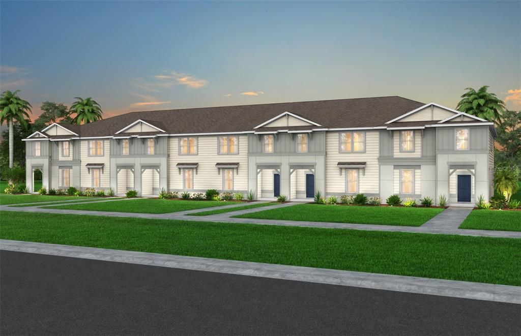 Exterior Design. Artistic rendering for this new construction home. Pictures are for illustrative purposes only. Elevations, colors and options may vary.