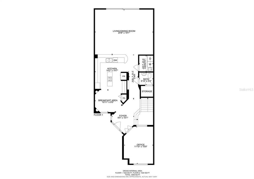 En Venta: $1,100,000 (3 camas, 3 baños, 3046 Pies cuadrados)