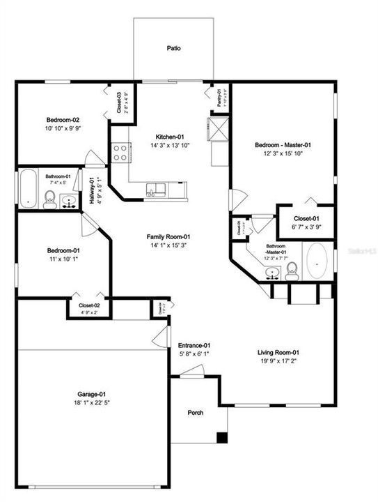 Active With Contract: $309,900 (3 beds, 2 baths, 1331 Square Feet)