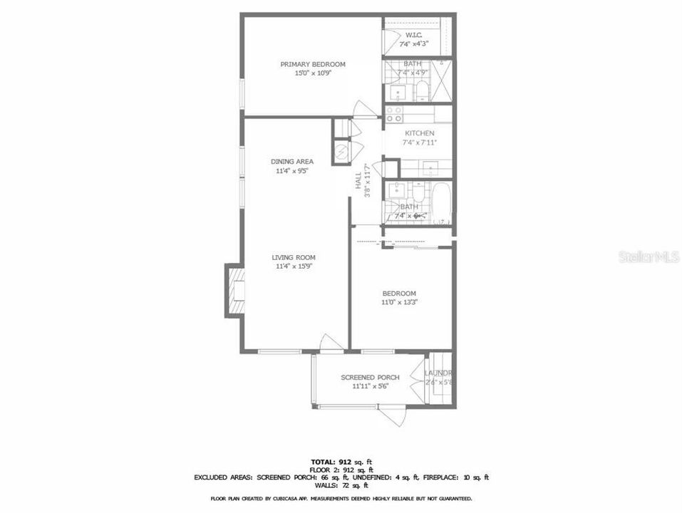 Под контрактом: $1,500 (2 спален, 2 ванн, 912 Квадратных фут)