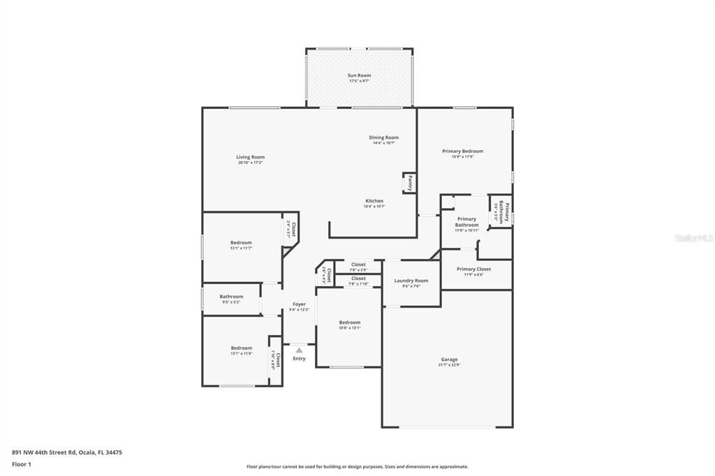 На продажу: $372,900 (4 спален, 2 ванн, 2183 Квадратных фут)