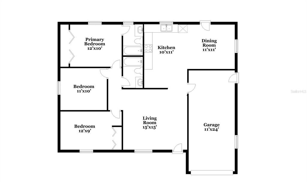 В аренду: $1,825 (3 спален, 2 ванн, 1148 Квадратных фут)