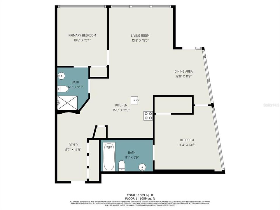 For Sale: $275,000 (2 beds, 2 baths, 1198 Square Feet)