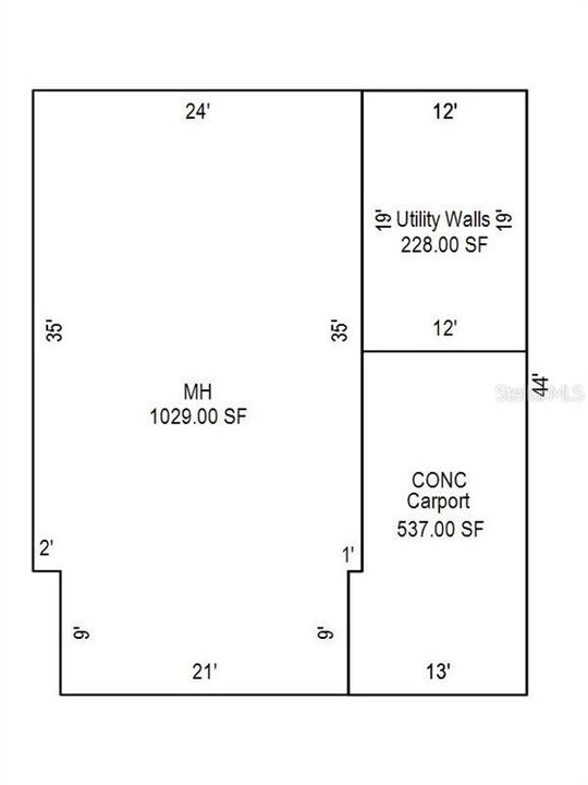 На продажу: $65,000 (2 спален, 2 ванн, 1029 Квадратных фут)