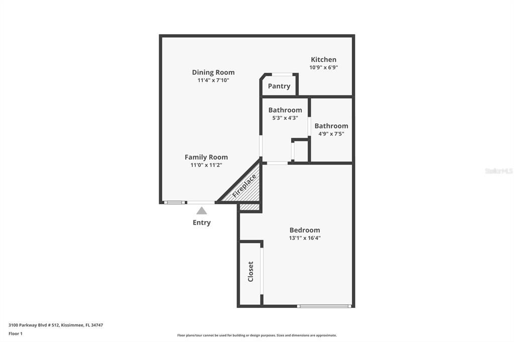 For Sale: $150,000 (1 beds, 1 baths, 648 Square Feet)