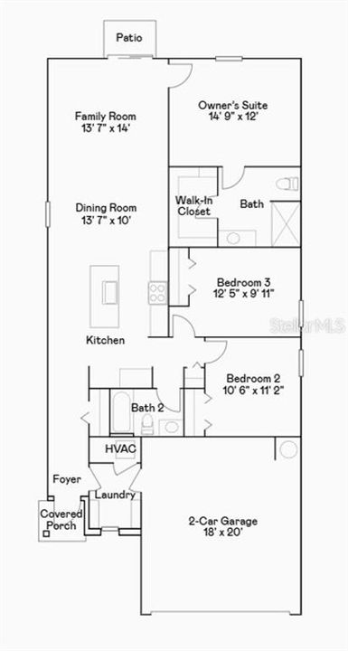 For Rent: $1,699 (3 beds, 2 baths, 1429 Square Feet)