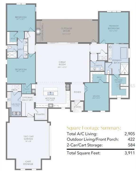 Active With Contract: $1,577,040 (3 beds, 2 baths, 2905 Square Feet)