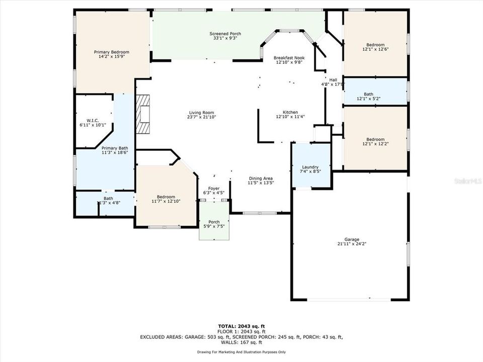 For Sale: $565,000 (3 beds, 2 baths, 2242 Square Feet)