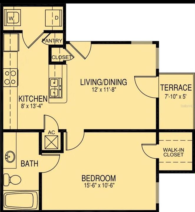 Под контрактом: $99,999 (1 спален, 1 ванн, 580 Квадратных фут)