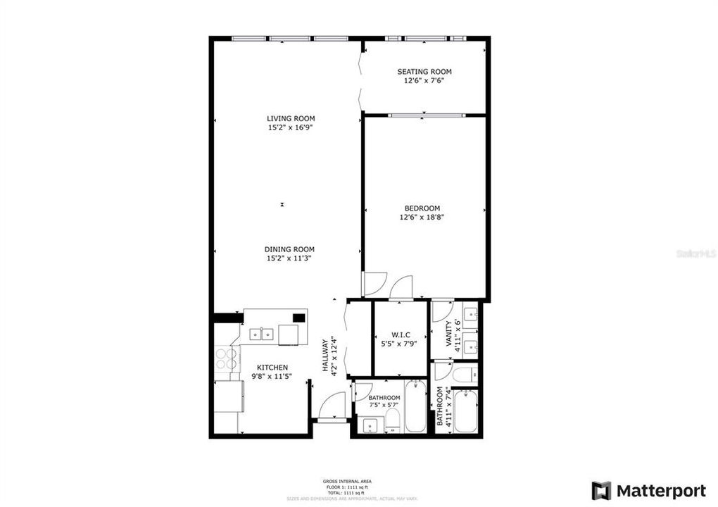 На продажу: $320,000 (1 спален, 2 ванн, 1050 Квадратных фут)