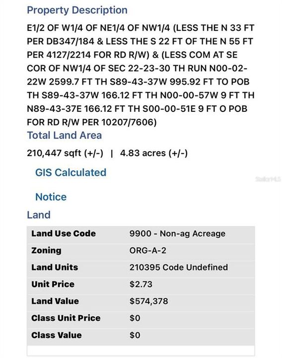 En Venta: $2,290,000 (4.83 acres)