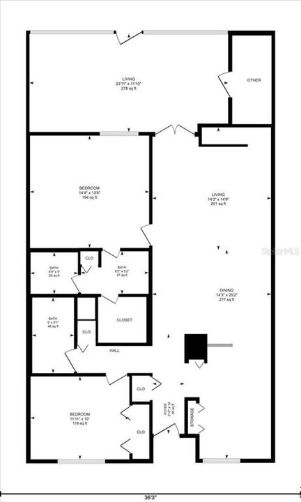 待售: $225,000 (2 贝兹, 2 浴室, 1185 平方英尺)
