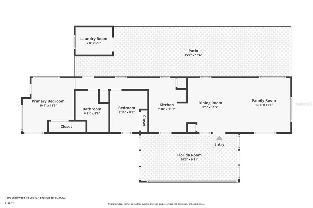 For Sale: $129,000 (2 beds, 1 baths, 672 Square Feet)