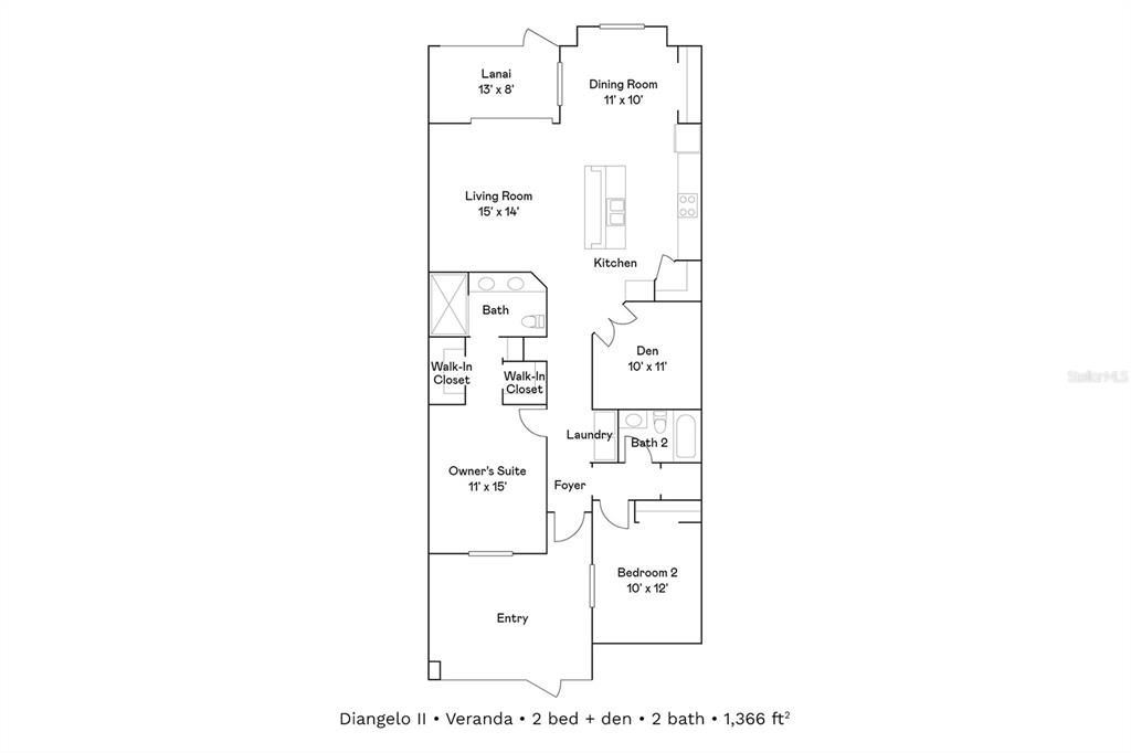 Active With Contract: $278,700 (2 beds, 2 baths, 1366 Square Feet)