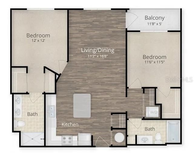 В аренду: $2,969 (2 спален, 2 ванн, 1161 Квадратных фут)