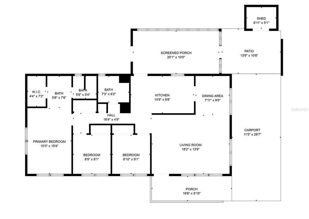 Active With Contract: $95,000 (3 beds, 2 baths, 1152 Square Feet)