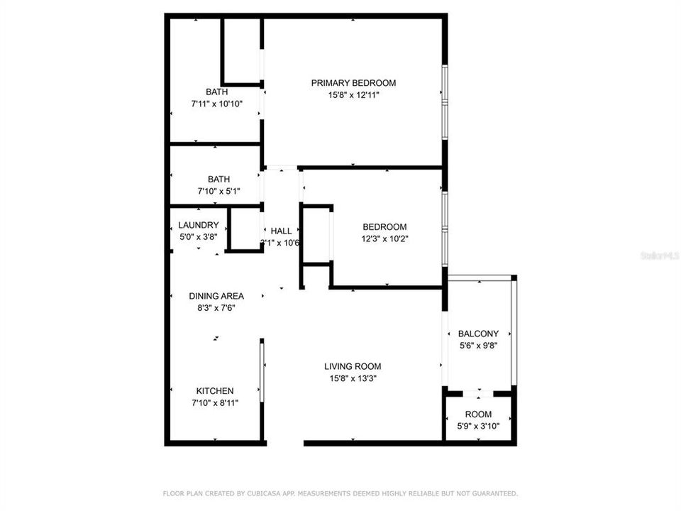 На продажу: $170,000 (2 спален, 2 ванн, 905 Квадратных фут)