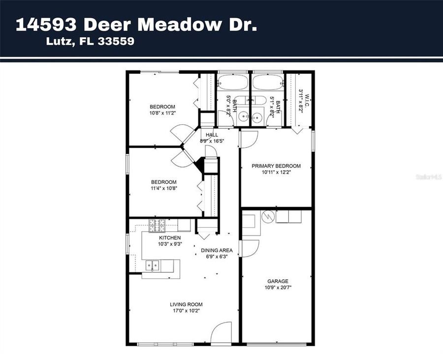 合同活跃: $280,000 (3 贝兹, 2 浴室, 1059 平方英尺)