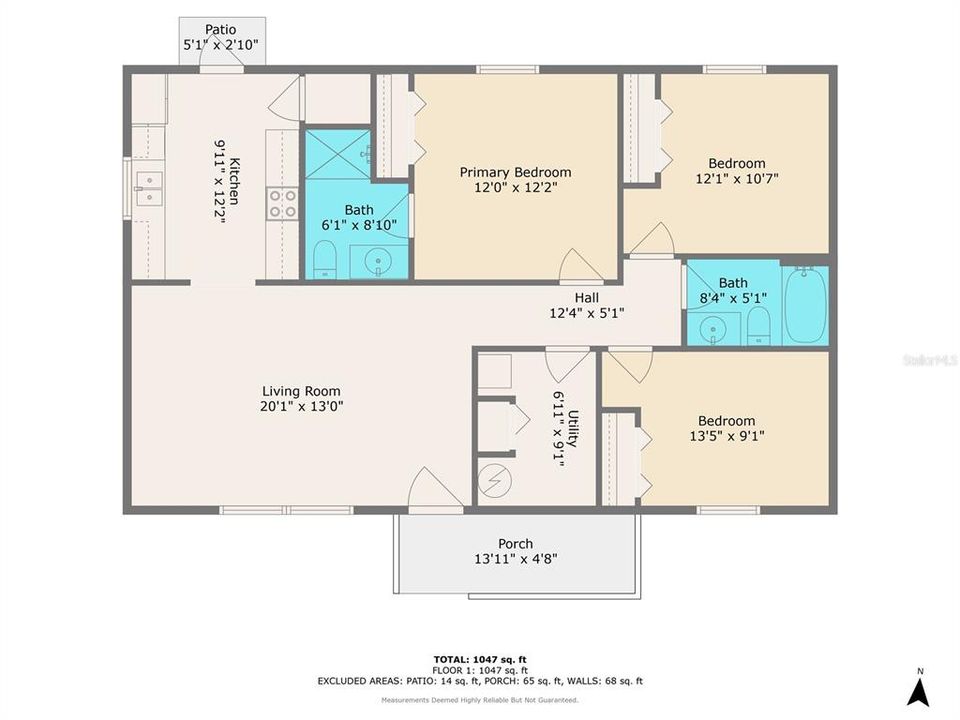 For Sale: $190,000 (3 beds, 2 baths, 1092 Square Feet)