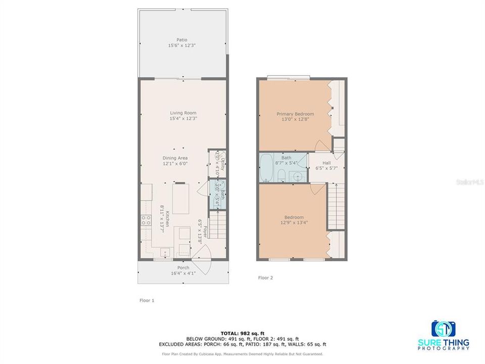 На продажу: $154,000 (2 спален, 1 ванн, 1122 Квадратных фут)