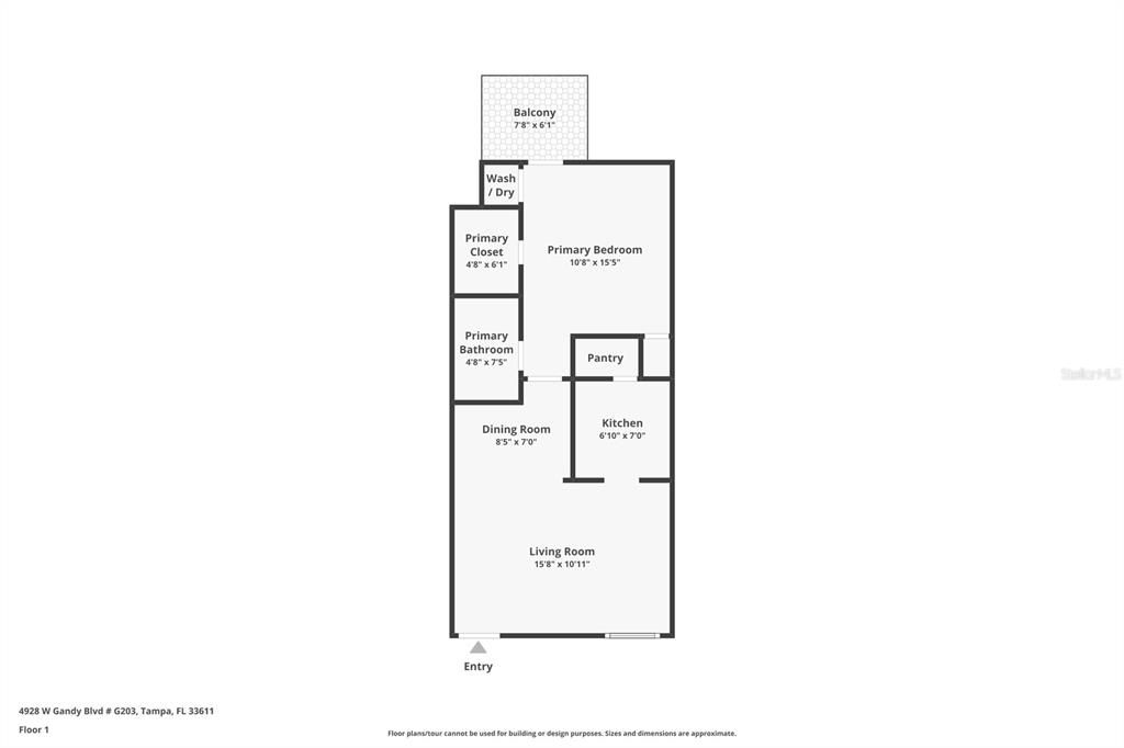 Active With Contract: $1,600 (1 beds, 1 baths, 595 Square Feet)
