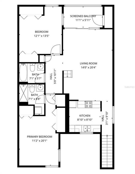 Activo con contrato: $205,500 (3 camas, 2 baños, 1180 Pies cuadrados)