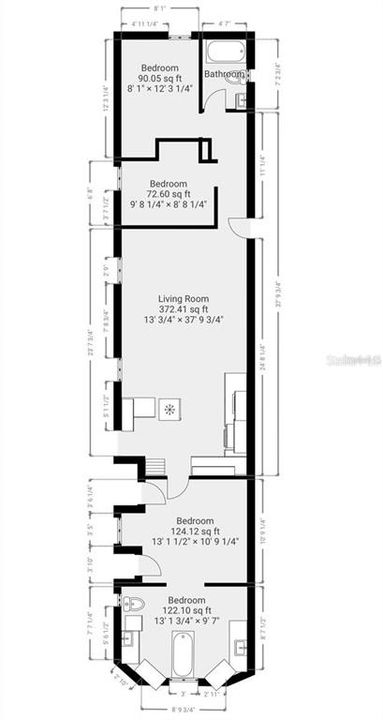На продажу: $165,000 (3 спален, 2 ванн, 952 Квадратных фут)