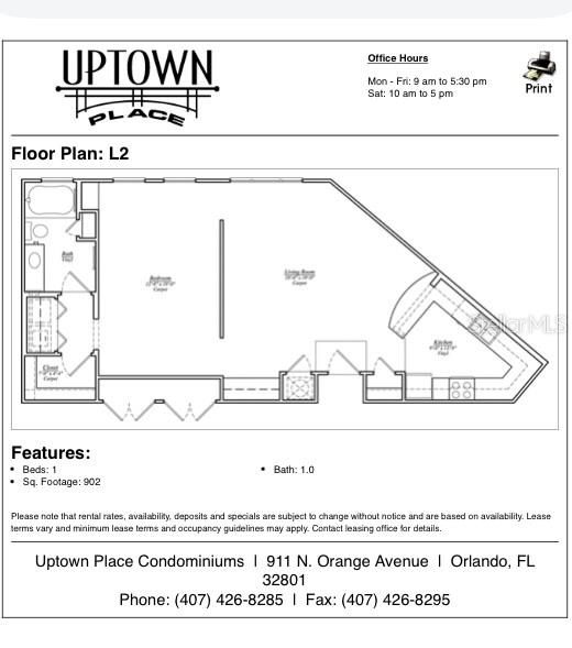 待售: $195,000 (1 贝兹, 1 浴室, 902 平方英尺)
