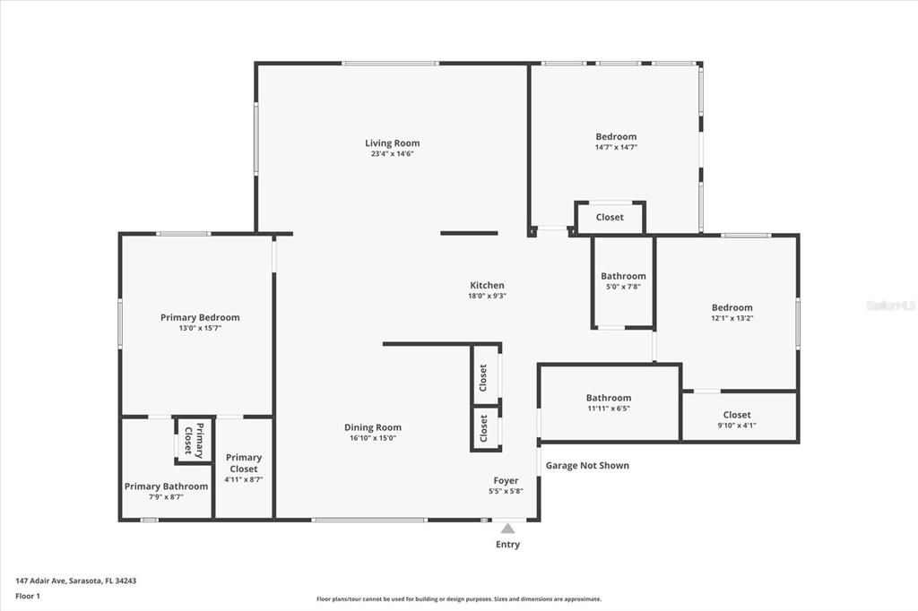 На продажу: $619,000 (3 спален, 2 ванн, 1856 Квадратных фут)