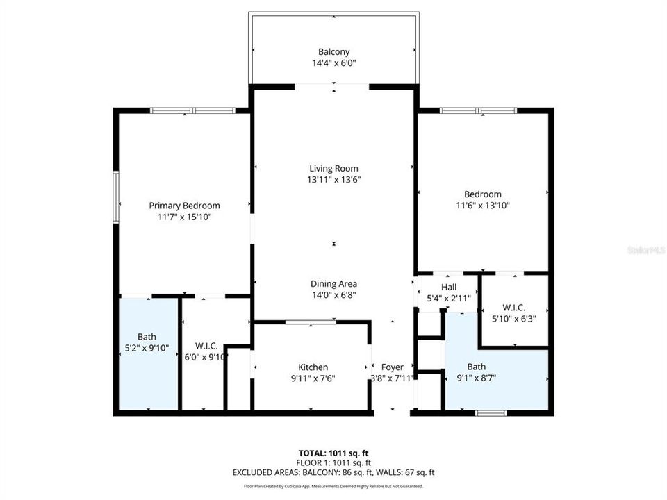 На продажу: $375,000 (2 спален, 2 ванн, 1016 Квадратных фут)