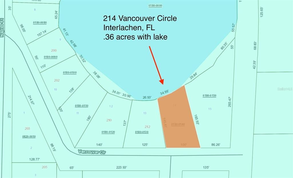 На продажу: $15,000 (0.36 acres)