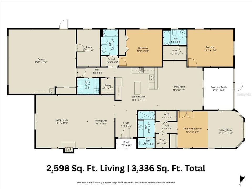 待售: $425,000 (3 贝兹, 3 浴室, 2598 平方英尺)