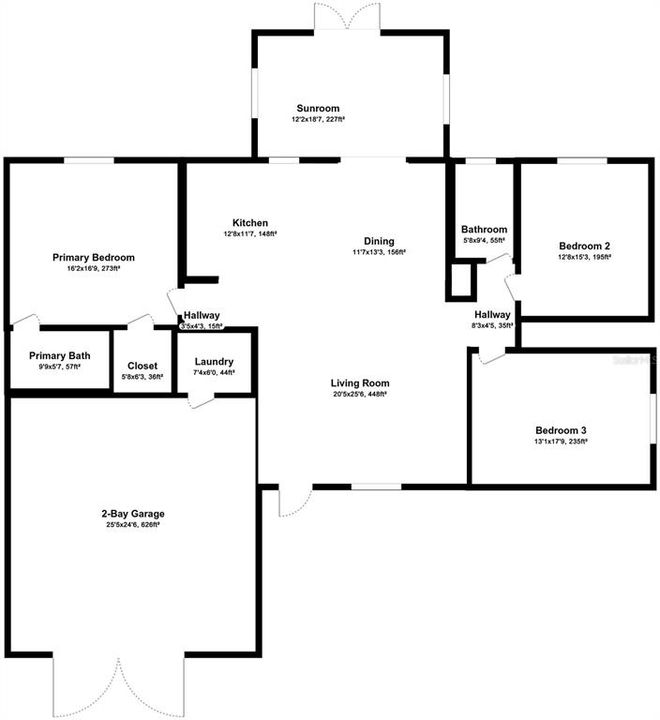 Active With Contract: $267,500 (3 beds, 2 baths, 1207 Square Feet)