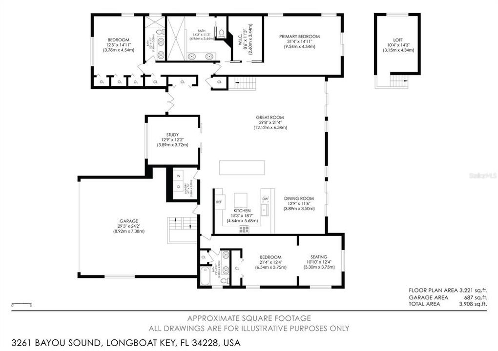 Activo con contrato: $2,100,000 (3 camas, 3 baños, 2849 Pies cuadrados)