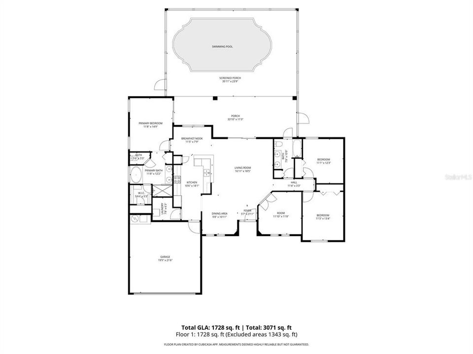 Activo con contrato: $474,000 (3 camas, 2 baños, 1851 Pies cuadrados)