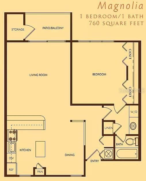 出租: $1,100 (1 贝兹, 1 浴室, 760 平方英尺)