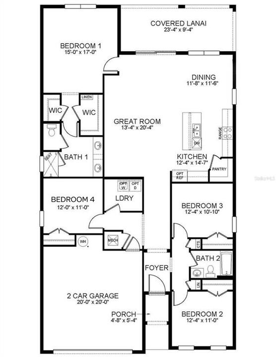 Active With Contract: $344,990 (4 beds, 2 baths, 2034 Square Feet)