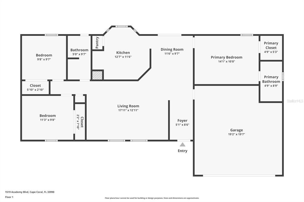 For Sale: $299,900 (3 beds, 2 baths, 1184 Square Feet)