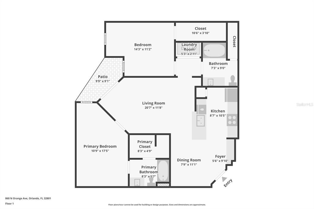 For Sale: $275,000 (2 beds, 2 baths, 1070 Square Feet)