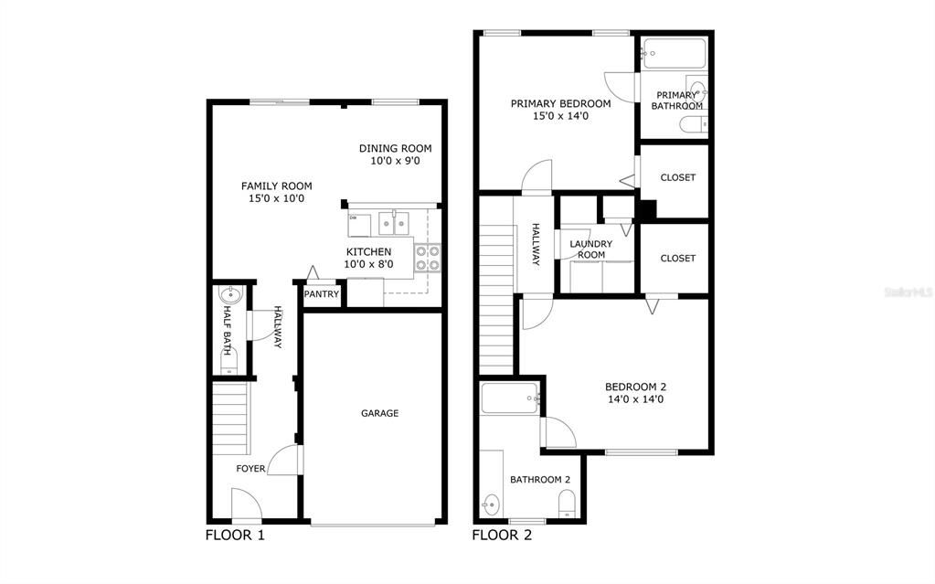 For Sale: $285,000 (2 beds, 2 baths, 1306 Square Feet)