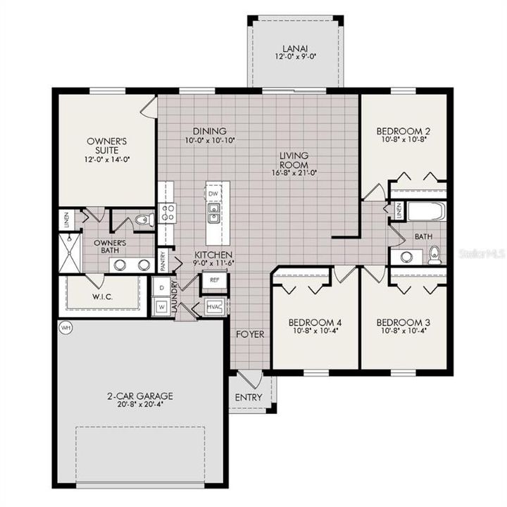 Active With Contract: $294,990 (4 beds, 2 baths, 1650 Square Feet)