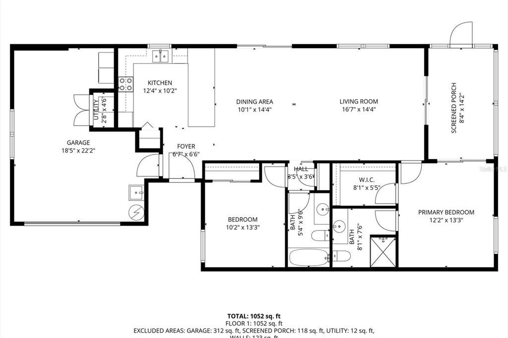 Active With Contract: $325,000 (2 beds, 2 baths, 1161 Square Feet)