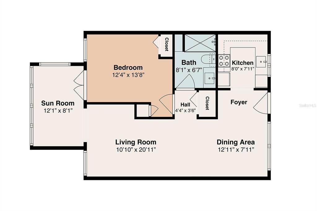 For Sale: $381,000 (1 beds, 1 baths, 735 Square Feet)