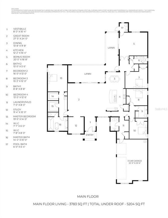 En Venta: $1,699,000 (4 camas, 3 baños, 3783 Pies cuadrados)