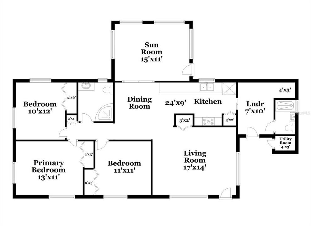 出租: $1,645 (3 贝兹, 1 浴室, 1248 平方英尺)