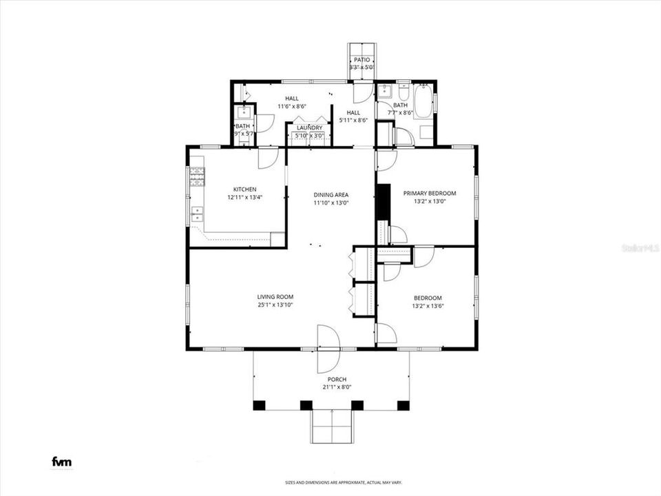 На продажу: $525,000 (2 спален, 1 ванн, 1344 Квадратных фут)