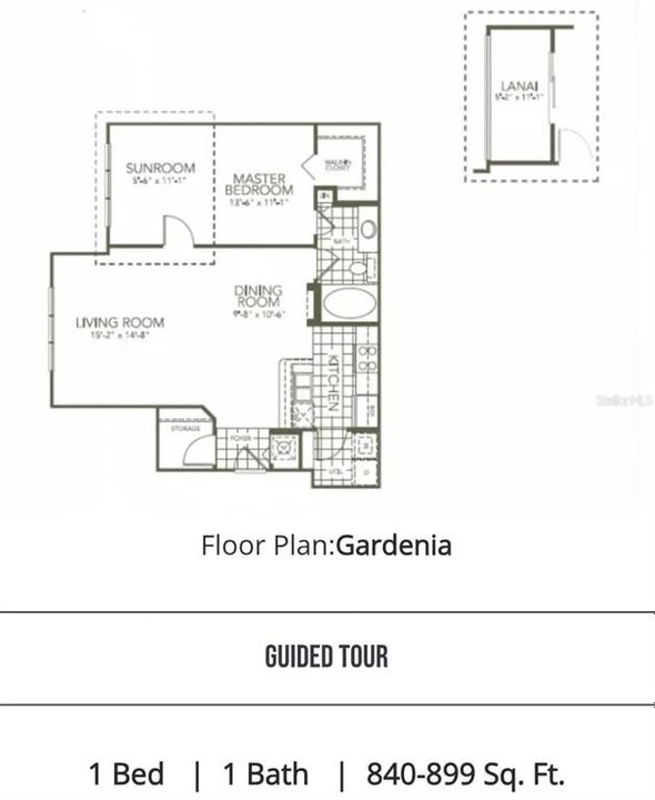 Под контрактом: $110,000 (1 спален, 1 ванн, 840 Квадратных фут)