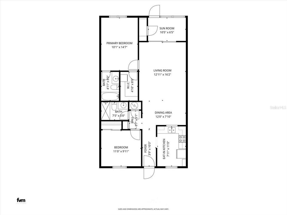 На продажу: $165,000 (2 спален, 2 ванн, 900 Квадратных фут)
